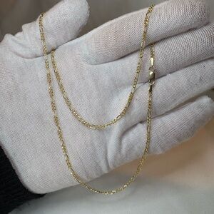 14K Italian Gold Figaro Chain – 18”, 2.2mm